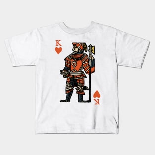 Vintage Character of Playing Card King of Hearts Kids T-Shirt